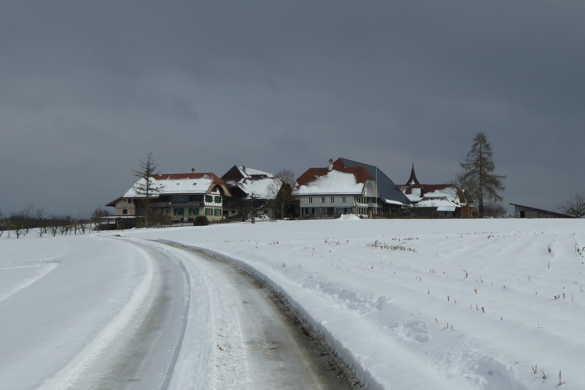 03.02.2015: Chräbsbach, der eindrückliche Weiler Bühlikofen BE, in der wunderschönen, etwas erhöhten Lage (bei ISOS)